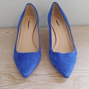 J. CREW royal blue kitten heel pumps